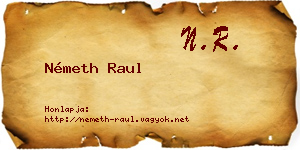 Németh Raul névjegykártya