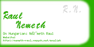 raul nemeth business card